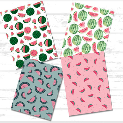 Digital Watermelon Scrapbook Paper Bundle | Summer Fruit