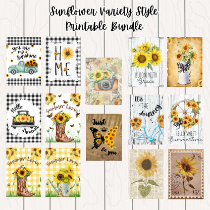 Sunflowers Variety Printable Bundle
