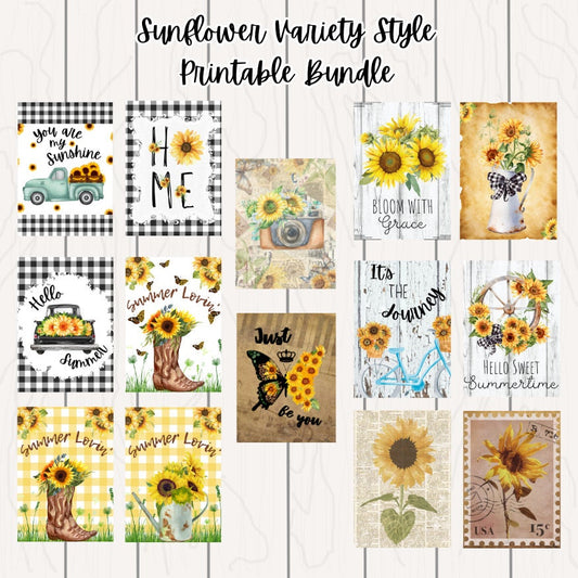 Sunflowers Variety Printable Bundle