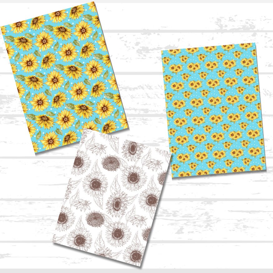 Sunflower Scrapbook Paper Bundle