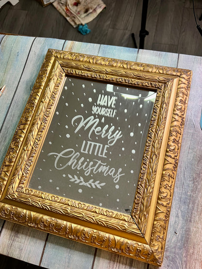 "Have Yourself a Merry Little Christmas" Vinyl Disposable Stencil