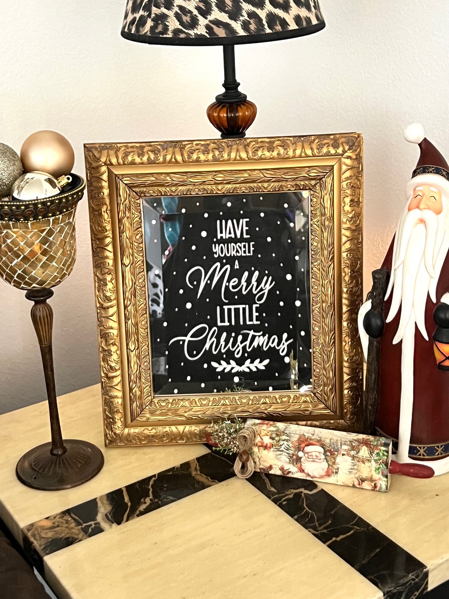 "Have Yourself a Merry Little Christmas" Vinyl Disposable Stencil