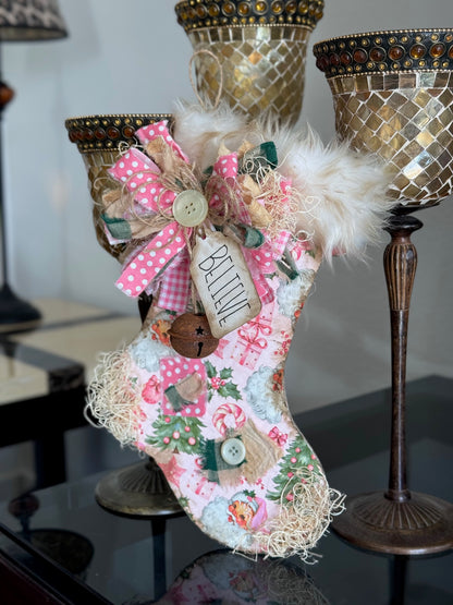 Wood Christmas Stocking